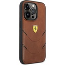 Apple iPhone 14 Pro Uyumlu Kılıf Ferrari Orjinal Lisanslı PU Deri Sıcak Baskı Çizgili Dizayn Kapak