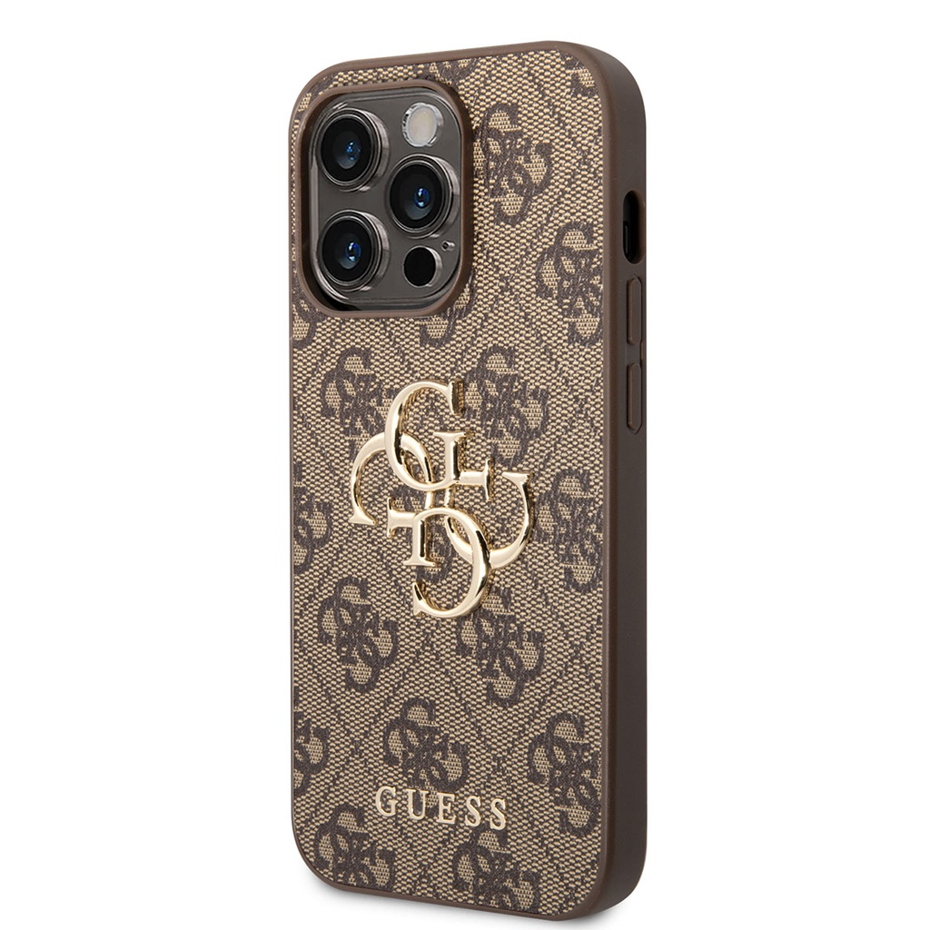 Apple iPhone 14 Pro Max Uyumlu Kılıf GUESS PU Deri Büyük Metal Logo Dizaynlı Kapak - 1