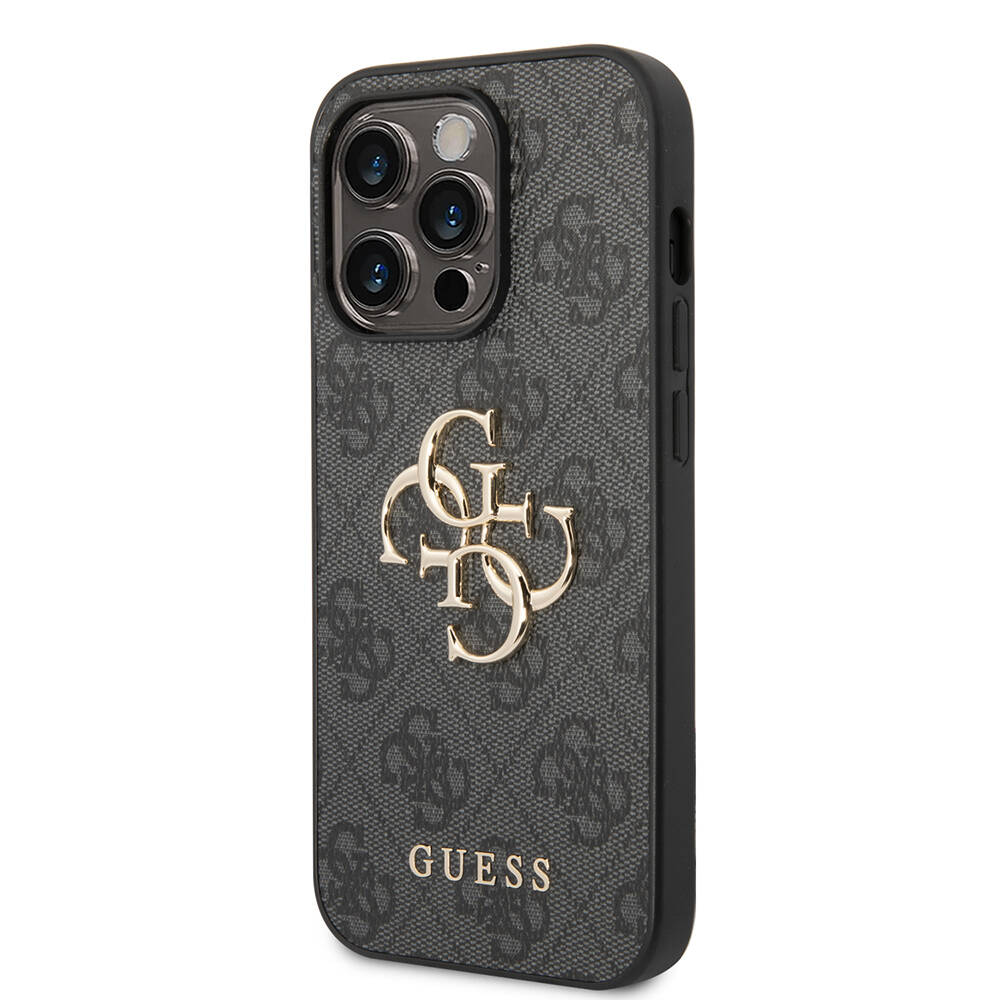 Apple iPhone 14 Pro Max Uyumlu Kılıf GUESS PU Deri Büyük Metal Logo Dizaynlı Kapak - 14
