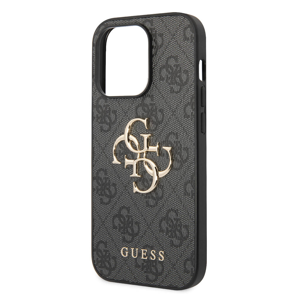 Apple iPhone 14 Pro Max Uyumlu Kılıf GUESS PU Deri Büyük Metal Logo Dizaynlı Kapak - 18