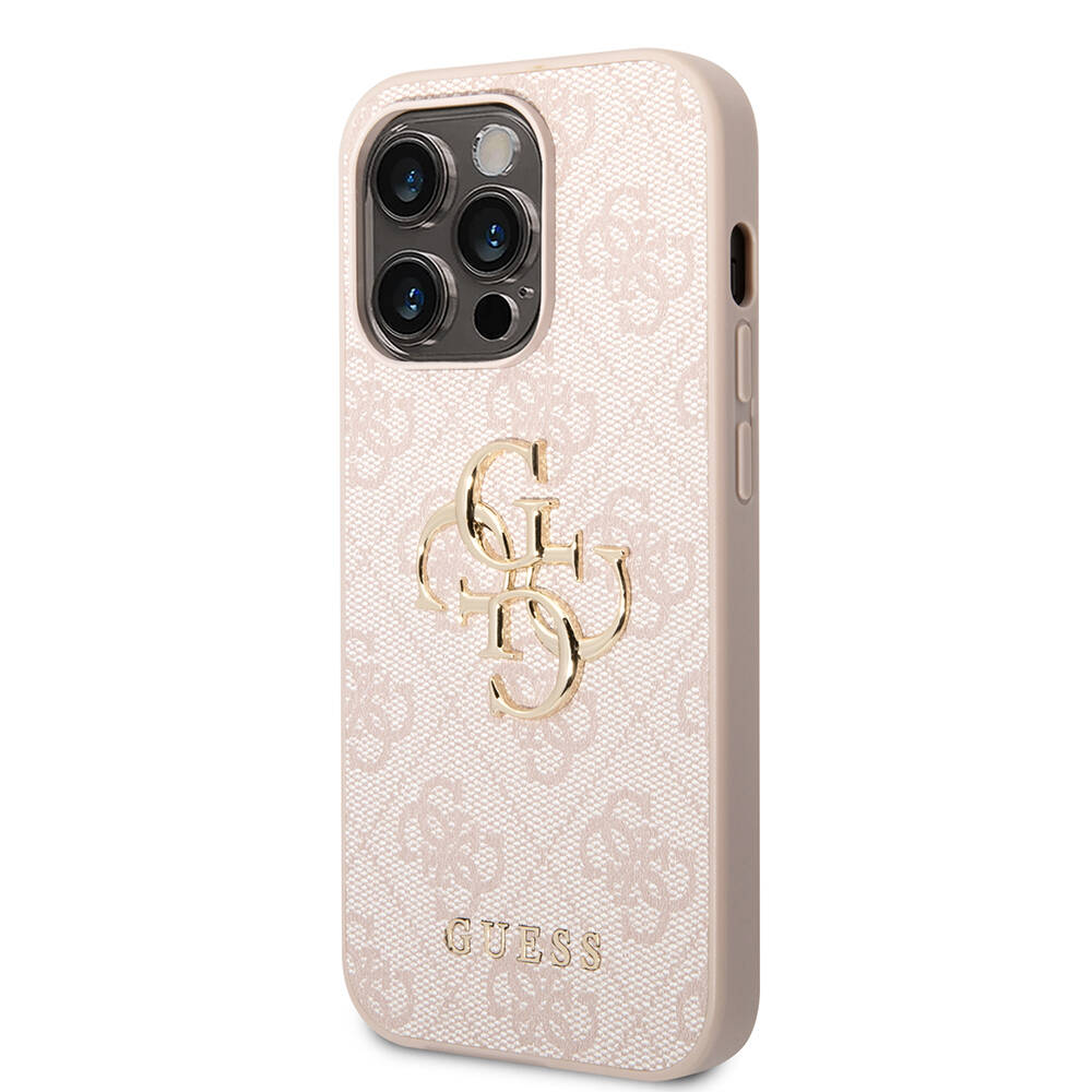 Apple iPhone 14 Pro Max Uyumlu Kılıf GUESS PU Deri Büyük Metal Logo Dizaynlı Kapak - 21