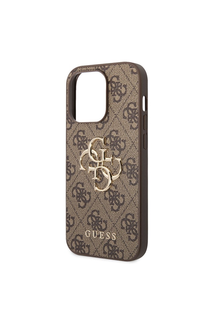 Apple iPhone 14 Pro Max Uyumlu Kılıf GUESS PU Deri Büyük Metal Logo Dizaynlı Kapak