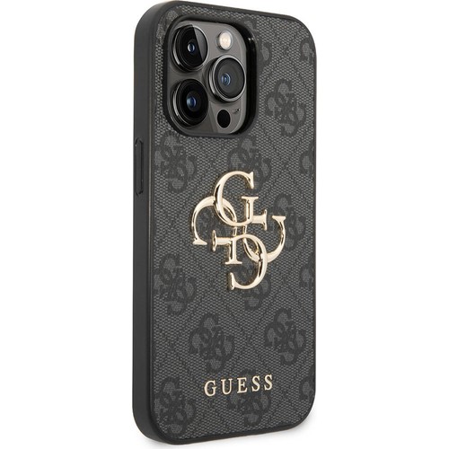 Apple iPhone 14 Pro Max Uyumlu Kılıf GUESS PU Deri Büyük Metal Logo Dizaynlı Kapak