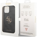 Apple iPhone 14 Pro Max Uyumlu Kılıf GUESS PU Deri Büyük Metal Logo Dizaynlı Kapak