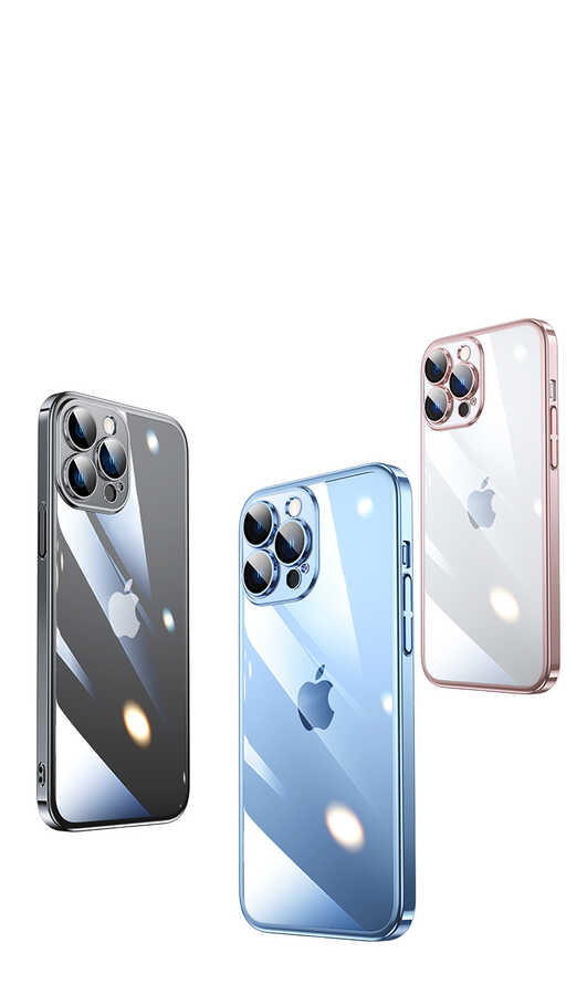 Apple iPhone 13 Pro Uyumlu Kılıf Sert PC Renkli Çerçeveli Zore Riksos Kapak - 1