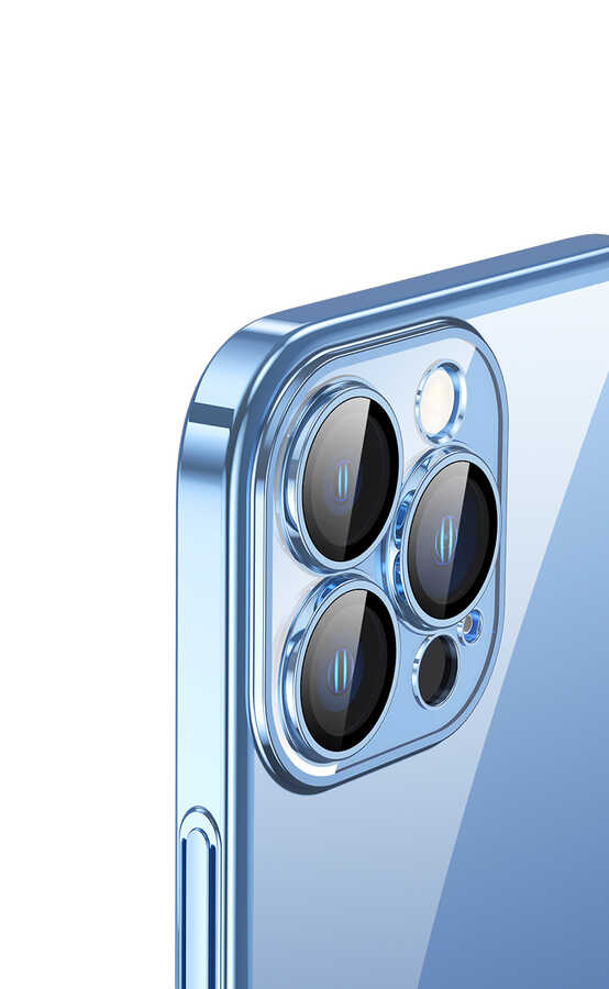 Apple iPhone 13 Pro Uyumlu Kılıf Sert PC Renkli Çerçeveli Zore Riksos Kapak - 5
