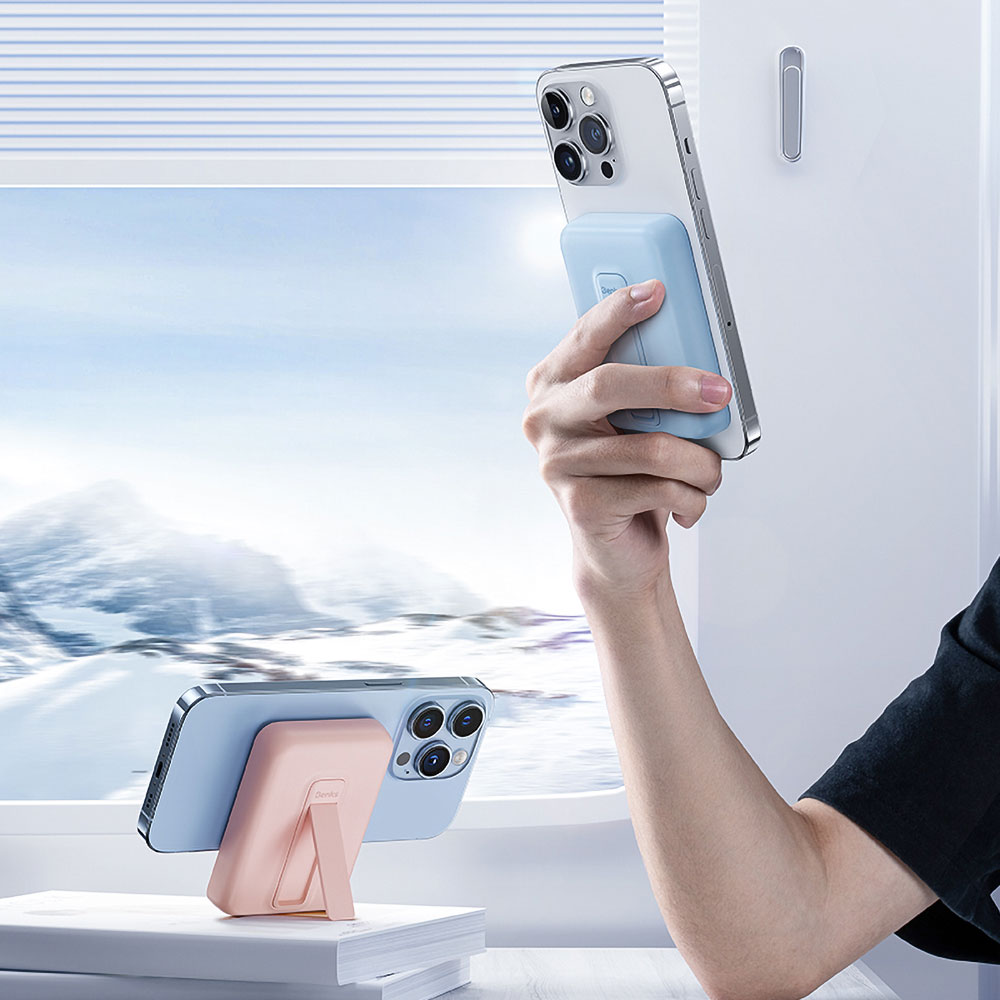 Benks MP09 Magsafe Magnetik Standlı İnce Tasarımlı Powerbank 6000mAh - 6