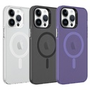 Apple iPhone 14 Pro Max Uyumlu Kılıf Zore Magsafe Şarj Özellikli Buzlu Transparan C-Pro Sert Kapak - 1