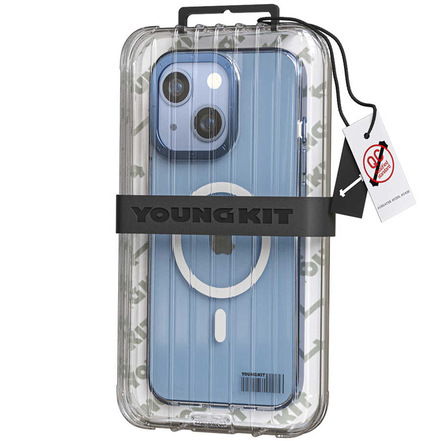 Apple iPhone 14 Uyumlu Kılıf Magsafe Şarj Özellikli Youngkit Coloured Glaze Serisi Kapak - 5