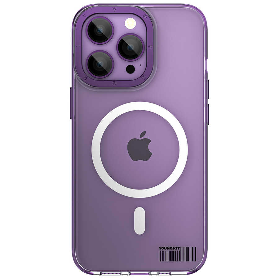 Apple iPhone 14 Pro Max Uyumlu Kılıf Magsafe Şarj Özellikli Youngkit Coloured Glaze Serisi Kapak - 1