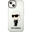 Apple iPhone 14 Uyumlu Kılıf Karl Lagerfeld Transparan İkonik Karl Dizayn Kapak