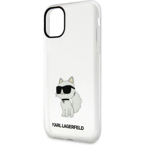 Apple iPhone 11 Uyumlu Kılıf Karl Lagerfeld Transparan Choupette Dizayn Kapak