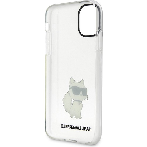 Apple iPhone 11 Uyumlu Kılıf Karl Lagerfeld Transparan Choupette Dizayn Kapak