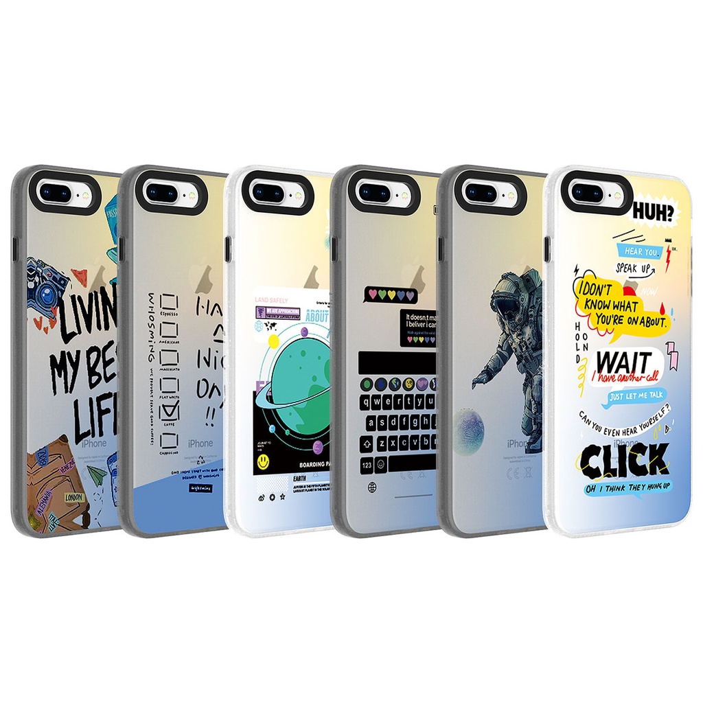 Apple iPhone 8 Plus Uyumlu Kılıf Desenli Zore Dragon Sert Kapak - 1