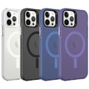 Apple iPhone 12 Pro Max Uyumlu Kılıf Zore Magsafe Şarj Özellikli Buzlu Transparan C-Pro Sert Kapak - 1