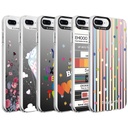 Apple iPhone 7 Plus Uyumlu Kılıf Desenli Zore Silver Sert Kapak - 1