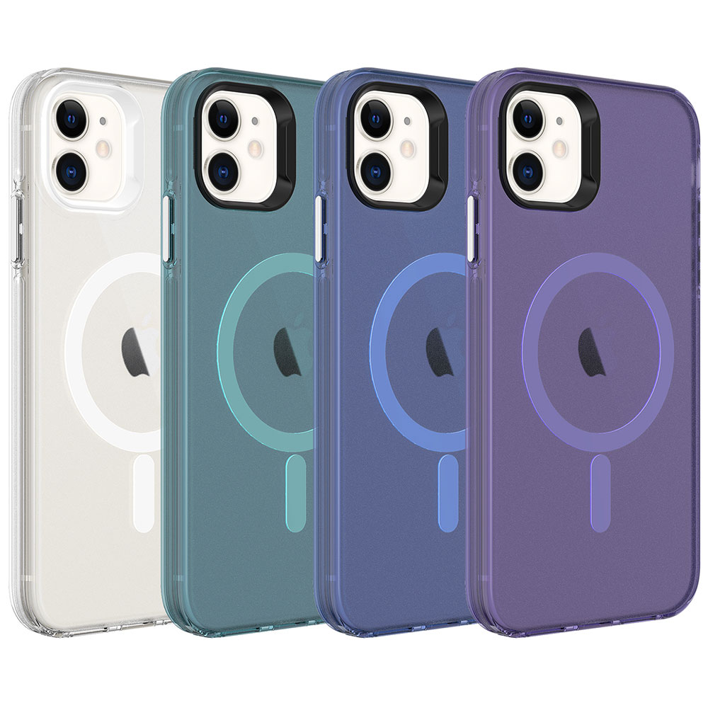 Apple iPhone 11 Uyumlu Kılıf Zore Magsafe Şarj Özellikli Buzlu Transparan C-Pro Sert Kapak - 1