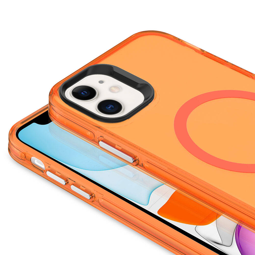 Apple iPhone 11 Uyumlu Kılıf Zore Magsafe Şarj Özellikli Buzlu Transparan C-Pro Sert Kapak - 2