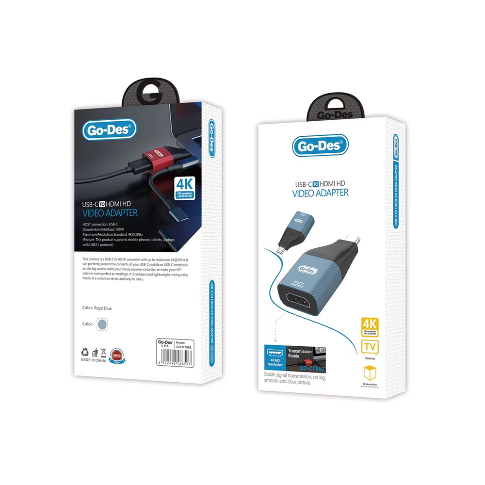 Go Des GD-CT062 HDMI to Type-C Dönüştürücü OTG 4K@30Hz - 2