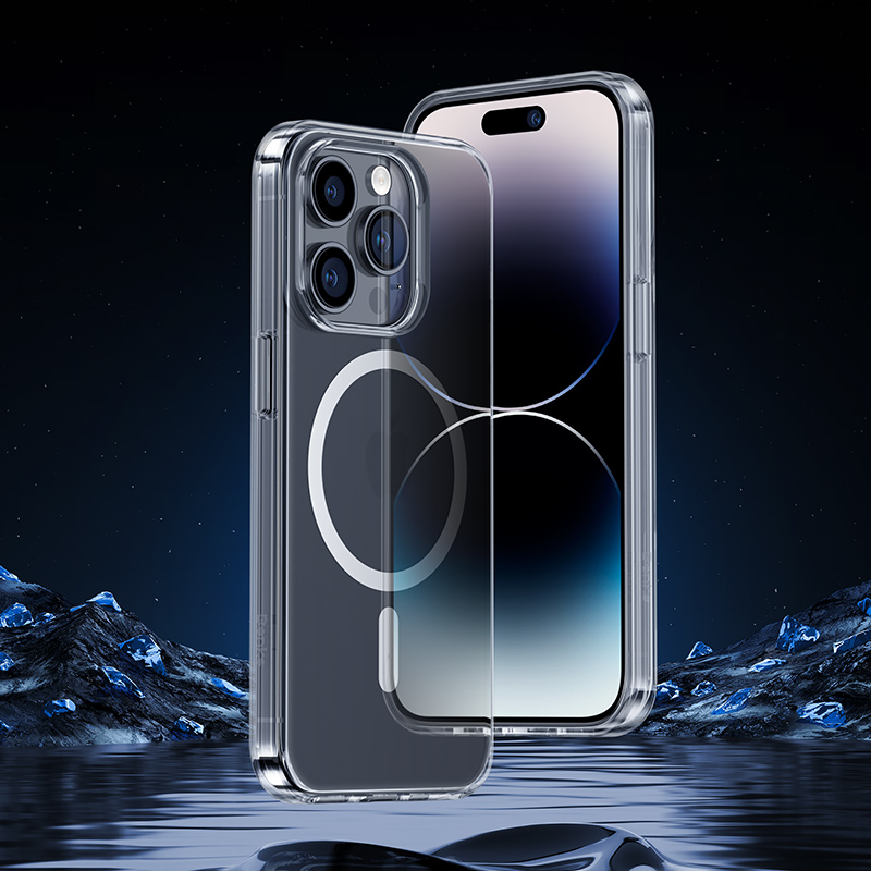 Apple iPhone 14 Pro Max Uyumlu Kılıf Wireless Şarj Destekli Benks Yeni Magnetik Crystal PC Kapak - 2