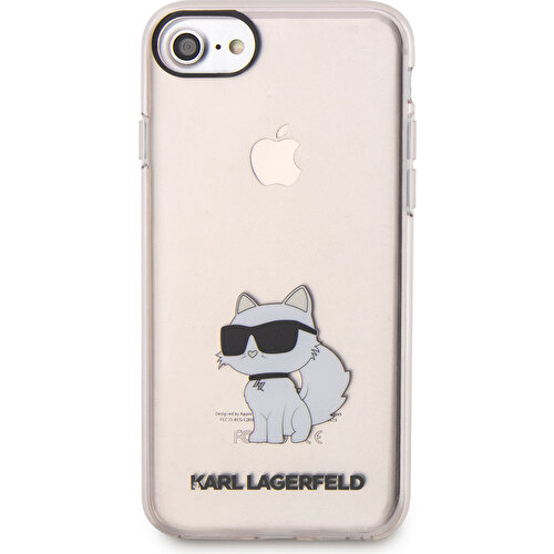 Apple iPhone 7 Uyumlu Kılıf Karl Lagerfeld Transparan Choupette Dizayn Kapak