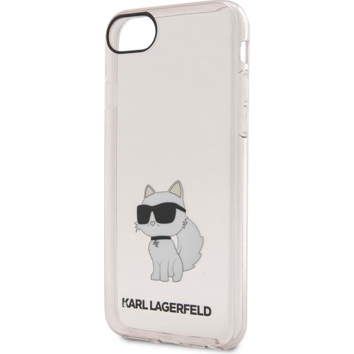 Apple iPhone 7 Uyumlu Kılıf Karl Lagerfeld Transparan Choupette Dizayn Kapak