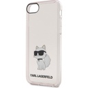Apple iPhone 7 Uyumlu Kılıf Karl Lagerfeld Transparan Choupette Dizayn Kapak