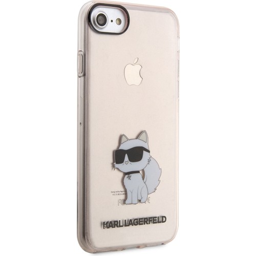 Apple iPhone 7 Uyumlu Kılıf Karl Lagerfeld Transparan Choupette Dizayn Kapak