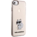 Apple iPhone 7 Uyumlu Kılıf Karl Lagerfeld Transparan Choupette Dizayn Kapak