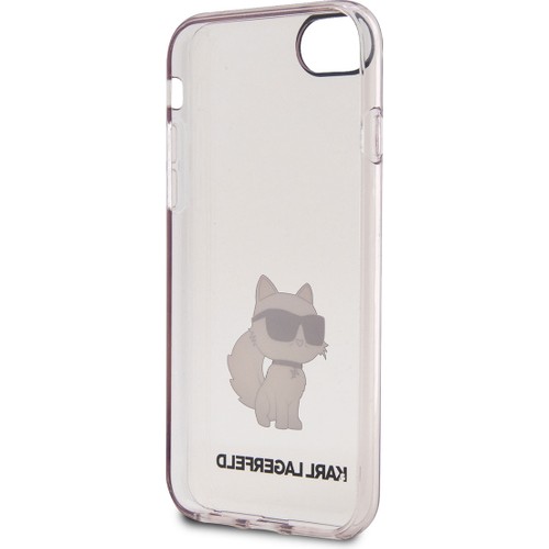Apple iPhone 7 Uyumlu Kılıf Karl Lagerfeld Transparan Choupette Dizayn Kapak