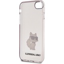 Apple iPhone 7 Uyumlu Kılıf Karl Lagerfeld Transparan Choupette Dizayn Kapak