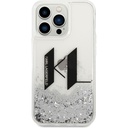 Apple iPhone 14 Pro Max Uyumlu Kılıf Karl Lagerfeld Sıvılı Simli Dizayn Kapak
