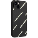 Apple iPhone 14 Uyumlu Kılıf Karl Lagerfeld PU Suni Deri Logolu Dizayn Kapak