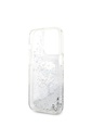Apple iPhone 14 Pro Max Uyumlu Kılıf Karl Lagerfeld Sıvılı Simli Karl Head Dizayn Kapak