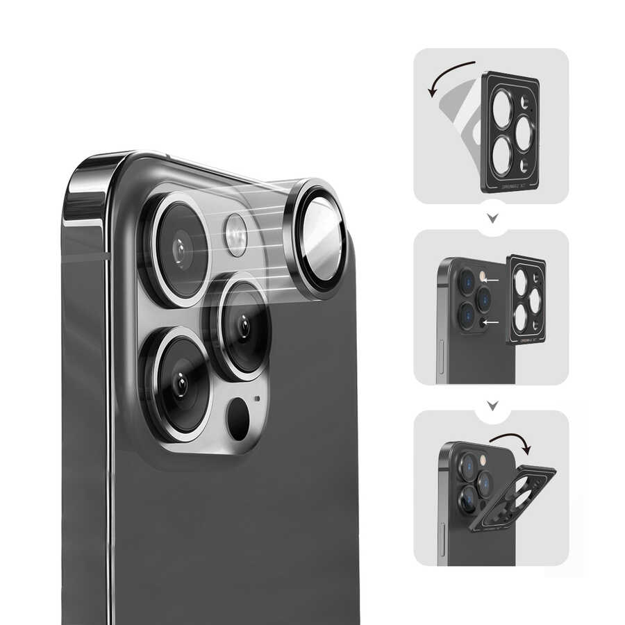 Apple iPhone 14 Uyumlu ​​​Plus Wiwu Lens Guard Metal Kamera Lens Koruyucu - 2