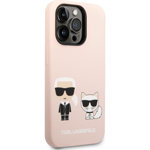 Apple iPhone 14 Pro Max Uyumlu Kılıf Karl Lagerfeld Magsafe Şarj Özellikli Silikon K&C Dizayn Kapak