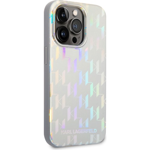 Apple iPhone 14 Pro Max Uyumlu Kılıf Karl Lagerfeld Hologram Dizayn Kapak