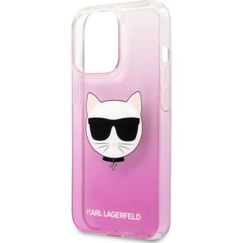 Apple iPhone 14 Pro Max Uyumlu Kılıf Karl Lagerfeld Sert TPU Choupette Dizayn Kapak
