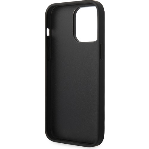 Apple iPhone 14 Pro Max Uyumlu Kılıf Karl Lagerfeld PU Suni Deri Şerit Dizayn Kapak