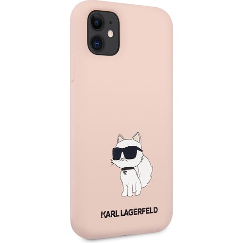 Apple iPhone 11 Uyumlu Kılıf Karl Lagerfeld Silikon Choupette Dizayn Kapak