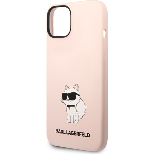 Apple iPhone 14 Uyumlu Kılıf Karl Lagerfeld Silikon Choupette Dizayn Kapak