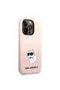 Apple iPhone 14 Pro Uyumlu Kılıf Karl Lagerfeld Silikon Choupette Dizayn Kapak