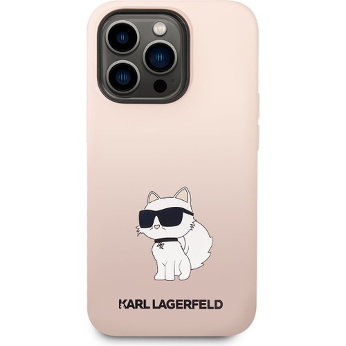 Apple iPhone 14 Pro Max Uyumlu Kılıf Karl Lagerfeld Silikon Choupette Dizayn Kapak
