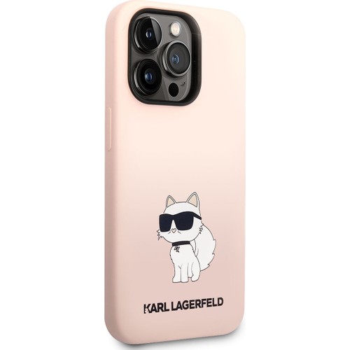 Apple iPhone 14 Pro Max Uyumlu Kılıf Karl Lagerfeld Silikon Choupette Dizayn Kapak