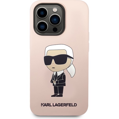 Apple iPhone 14 Pro Uyumlu Kılıf Karl Lagerfeld Silikon Karl Dizayn Kapak