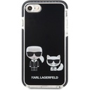 Apple iPhone 7 Uyumlu Kılıf Karl Lagerfeld Kenarları Siyah Silikon K&C Dizayn Kapak