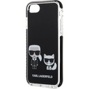 Apple iPhone 7 Uyumlu Kılıf Karl Lagerfeld Kenarları Siyah Silikon K&C Dizayn Kapak