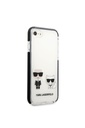 Apple iPhone 7 Uyumlu Kılıf Karl Lagerfeld Kenarları Siyah Silikon K&C Dizayn Kapak