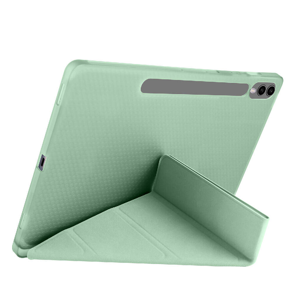 Samsung Galaxy Tab S9 FE Plus Uyumlu Kılıf Zore Tri Folding Kalem Bölmeli Standlı Kılıf - 8