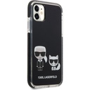 Apple iPhone 11 Uyumlu Kılıf Karl Lagerfeld Kenarları Siyah Silikon K&C Dizayn Kapak